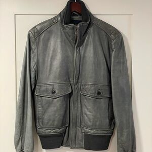 Banana Republic Gray Bomber Jacket